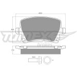 TOMEX brakes Bremsbelagsatz, Scheibenbremse TX 13-95 TOMEX brakes Bremsbelagsatz, Scheibenbremse TX 13-95
