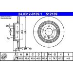 ATE Bremsscheibe Opel Hinterachse Astra/Cascada/Zafira 10- PowerDisc 24.0312-0189.1 ATE Bremsscheibe Opel Hinterachse Astra/Cascada/Zafira 10- PowerDisc 24.0312-0189.1