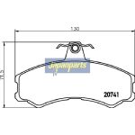 Japanparts Bremsbeläge PA-0236AF Japanparts Bremsbeläge PA-0236AF