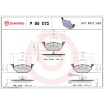 BREMBO Bremsklötze VA P 85 072 BREMBO Bremsklötze VA P 85 072
