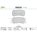 VALEO Bremsbeläge 598520 VALEO Bremsbeläge 598520