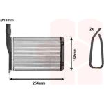 VAN WEZEL Wärmetauscher, Innenraumheizung 43006087 VAN WEZEL Wärmetauscher, Innenraumheizung 43006087