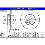 Bremsscheibe Toyota P. Yaris/Yaris Verso 1.0-1.5 99-05 Power Disc 24.0320-0175.1 Bremsscheibe Toyota P. Yaris/Yaris Verso 1.0-1.5 99-05 Power Disc 24.0320-0175.1