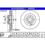 Bremsscheibe Fiat P. Doblo 1.3-2.0 D 10 24.0128-0253.1 Bremsscheibe Fiat P. Doblo 1.3-2.0 D 10 24.0128-0253.1
