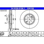 Bremsscheibe Peugeot S. 406 2.0-3.0 95-04 Power Disc 24.0326-0106.1 Bremsscheibe Peugeot S. 406 2.0-3.0 95-04 Power Disc 24.0326-0106.1