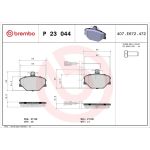 BREMBO Bremsklötze VA P 23 044 BREMBO Bremsklötze VA P 23 044