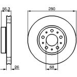 Bosch Bremsscheibe Vorderachse 0 986 478 298 Bosch Bremsscheibe Vorderachse 0 986 478 298