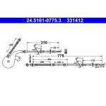 ATE Bremsschlauch 24.5161-0775.3 ATE Bremsschlauch 24.5161-0775.3