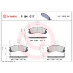 BREMBO Bremsklötze VA P 54 017 BREMBO Bremsklötze VA P 54 017