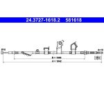 ATE Handbremsseil 24.3727-1618.2 ATE Handbremsseil 24.3727-1618.2