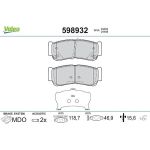 Valeo Bremsbelagsatz 598932 Valeo Bremsbelagsatz 598932