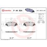 BREMBO Bremsklötze VA P 44 024 BREMBO Bremsklötze VA P 44 024