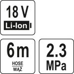 YATO YT-85930 Hochdruckreiniger 18 V Mit Saug, K÷rper YATO YT-85930 Hochdruckreiniger 18 V Mit Saug, K÷rper