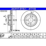 Bremsscheibe Peugeot P. Ion Electric 10 24.0117-0110.1 Bremsscheibe Peugeot P. Ion Electric 10 24.0117-0110.1