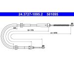 ATE Handbremsseil Seilzug Festellbremse 24.3727-1095.2 ATE Handbremsseil Seilzug Festellbremse 24.3727-1095.2