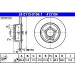 Bremsscheibe Vw T. Sharan/T4 90-10 24.0113-0194.1 Bremsscheibe Vw T. Sharan/T4 90-10 24.0113-0194.1