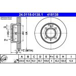 Bremsscheibe Hyundai P. Atos 1.0-1.1 97-08 24.0118-0138.1 Bremsscheibe Hyundai P. Atos 1.0-1.1 97-08 24.0118-0138.1