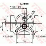 TRW Radbremszylinder Hinterachse BWK225 TRW Radbremszylinder Hinterachse BWK225