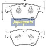 Japanparts Bremsbeläge PA-0536AF Japanparts Bremsbeläge PA-0536AF