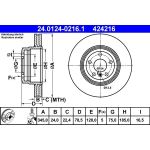Bremsscheibe Bmw T. X5/X6 07 24.0124-0216.1 Bremsscheibe Bmw T. X5/X6 07 24.0124-0216.1