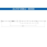 ATE Handbremsseil 24.3727-0588.2 ATE Handbremsseil 24.3727-0588.2