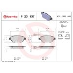 P 23 137 Brembo Prime Bremsbelagsatz Vorderachse – P 23 137 – 137 x 57 x 19 mm – Bremssystem Bosch – OE Nummer 71770106 P 23 137 Brembo Prime Bremsbelagsatz Vorderachse – P 23 137 – 137 x 57 x 19 mm – Bremssystem Bosch – OE Nummer 71770106