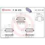 BREMBO Bremsklötze VA P 30 073 BREMBO Bremsklötze VA P 30 073