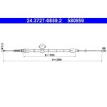 ATE Handbremsseil 24.3727-0859.2 ATE Handbremsseil 24.3727-0859.2