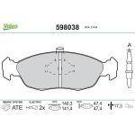 Valeo Bremsbelagsatz 598038 Valeo Bremsbelagsatz 598038
