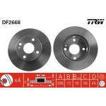 TRW Bremsscheibe DF2668 TRW Bremsscheibe DF2668