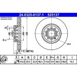 Bremsscheibe Audi P. A4/A6 1.6-3.0 97-09 Power Disc 24.0325-0137.1 Bremsscheibe Audi P. A4/A6 1.6-3.0 97-09 Power Disc 24.0325-0137.1