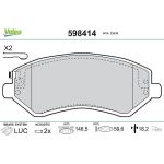 Valeo Bremsbelagsatz 598414 Valeo Bremsbelagsatz 598414