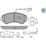 Bremsbelagsatz Fiat P. Ducato 06- Adowno— 1600Kg 025 244 6619-1/PD Bremsbelagsatz Fiat P. Ducato 06- Adowno— 1600Kg 025 244 6619-1/PD
