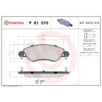 BREMBO Bremsklötze VA P 61 070 BREMBO Bremsklötze VA P 61 070