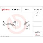 BREMBO Bremssattelhaltersatz F BK 022 BREMBO Bremssattelhaltersatz F BK 022