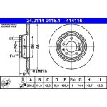 Bremsscheibe Fiat T. Scudo 1.6-2.0D 07 24.0114-0116.1 Bremsscheibe Fiat T. Scudo 1.6-2.0D 07 24.0114-0116.1