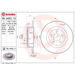 Brembo Bremsscheibe Hinterachse 08.A403.11 Brembo Bremsscheibe Hinterachse 08.A403.11