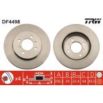 TRW Bremsscheibe Mitsubishi P. Colt 1.8 92-96 DF4498 TRW Bremsscheibe Mitsubishi P. Colt 1.8 92-96 DF4498
