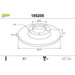 VALEO Bremsscheibe 186200 VALEO Bremsscheibe 186200
