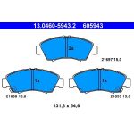 ATE Bremsbelagsatz Honda Vorderachse Civic/Jazz 1.3-1.7 91 13.0460-5943.2 ATE Bremsbelagsatz Honda Vorderachse Civic/Jazz 1.3-1.7 91 13.0460-5943.2