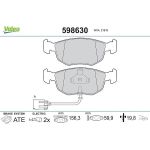Valeo Bremsbelagsatz 598630 Valeo Bremsbelagsatz 598630