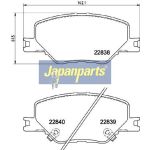 Japanparts Bremsbeläge PA-0417AF Japanparts Bremsbeläge PA-0417AF