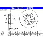 Bremsscheibe Citroen T. C5 1.6-3.0 Hdi 08 24.0112-0162.1 Bremsscheibe Citroen T. C5 1.6-3.0 Hdi 08 24.0112-0162.1