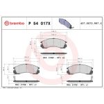 P 54 017X Brembo Xtra Bremsbelagsatz Vorderachse – P 54 017X – 150 x 59 x 16 mm – Bremssystem Akebono – OE Nummer AY040MT002 P 54 017X Brembo Xtra Bremsbelagsatz Vorderachse – P 54 017X – 150 x 59 x 16 mm – Bremssystem Akebono – OE Nummer AY040MT002