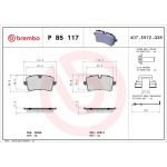 BREMBO Bremsklötze HA P 85 117 BREMBO Bremsklötze HA P 85 117