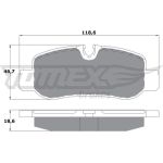 TOMEX brakes Bremsbelagsatz, Scheibenbremse TX 17-81 TOMEX brakes Bremsbelagsatz, Scheibenbremse TX 17-81