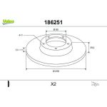 VALEO Bremsscheibe 186251