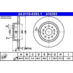 Bremsscheibe Fiat T. 500L 1.4/1.6D 13 24.0110-0393.1 Bremsscheibe Fiat T. 500L 1.4/1.6D 13 24.0110-0393.1