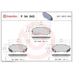 BREMBO Bremsklötze P 54 043 BREMBO Bremsklötze P 54 043