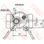 TRW Radbremszylinder BWD124 TRW Radbremszylinder BWD124